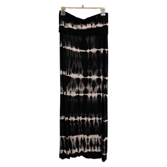 a.n.a. Black and White Tie Dye Maxi Skirt Size Medium - Picture 3 of 10